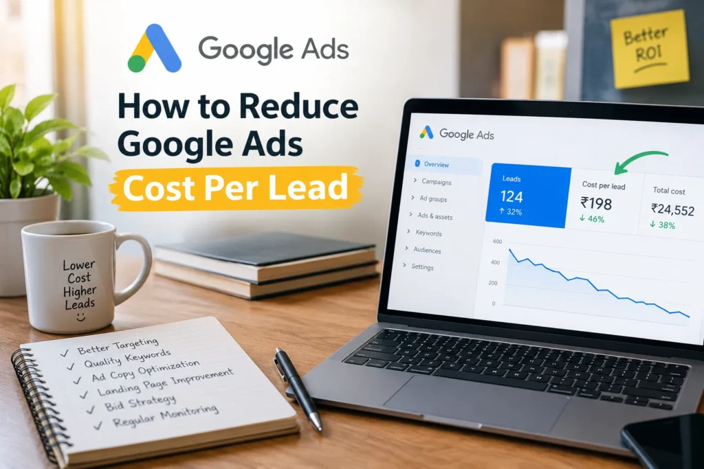How to reduce Google Ads cost per lead using keyword optimization, campaign management, and lead generation strategies.
